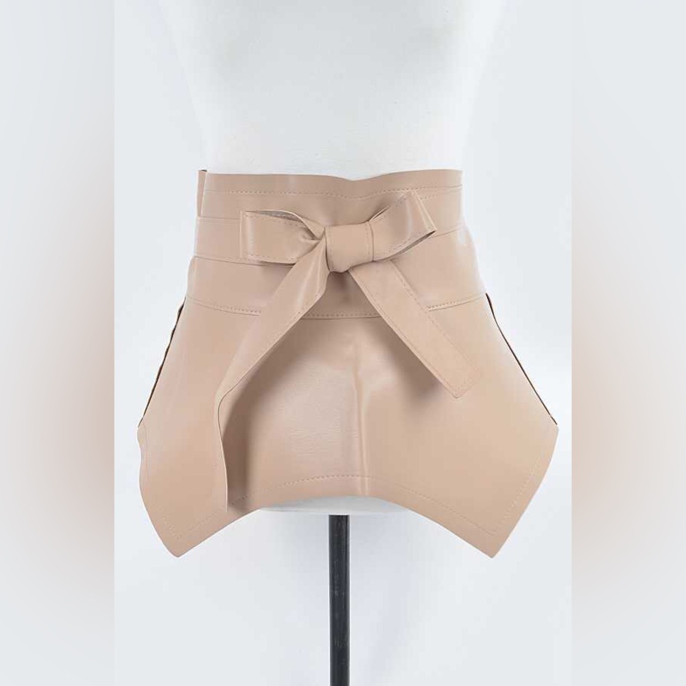 Vegan Leather Wrap Statement Belt